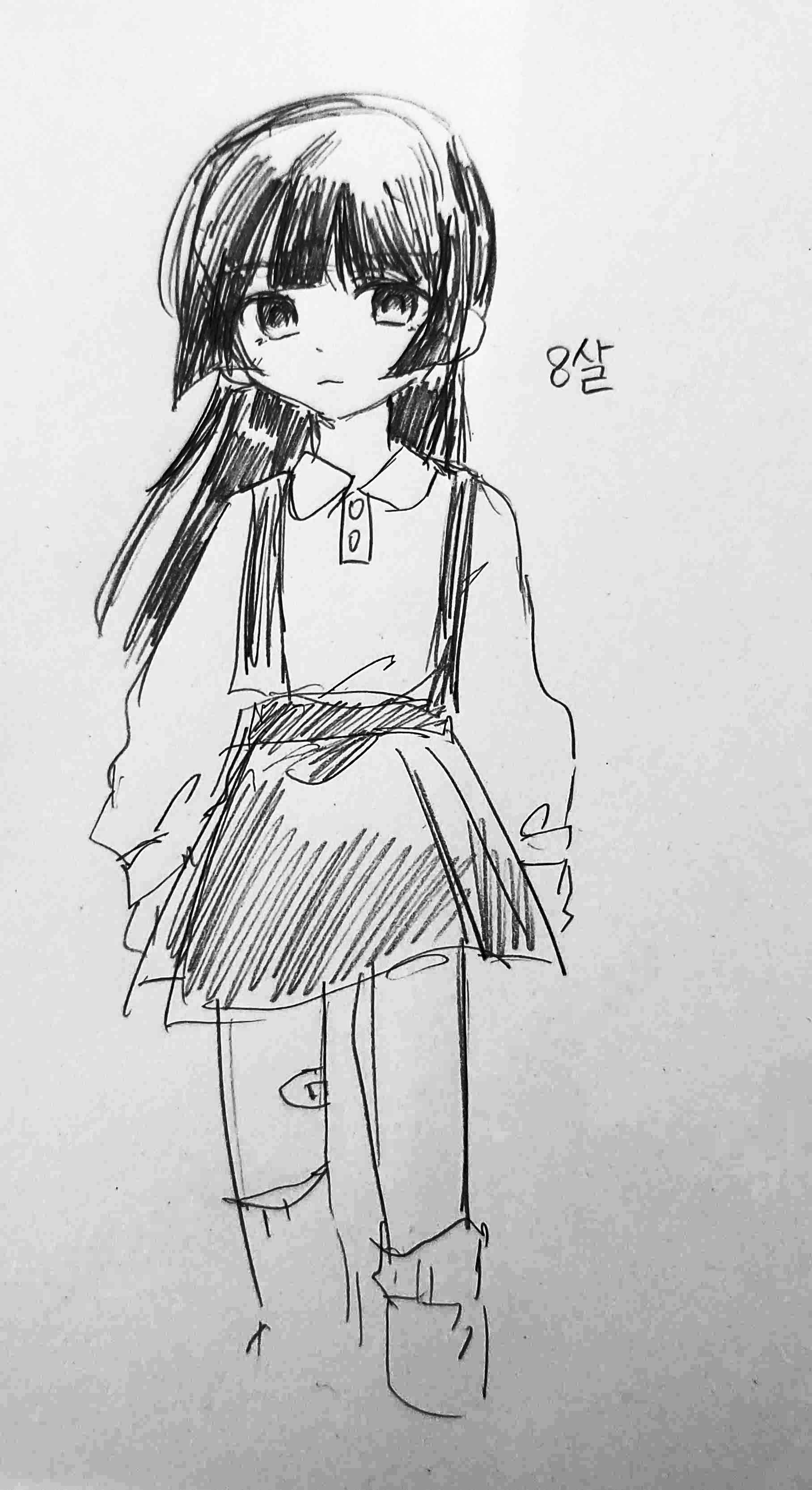 Early design of Han-byeol, it says she's eight years old