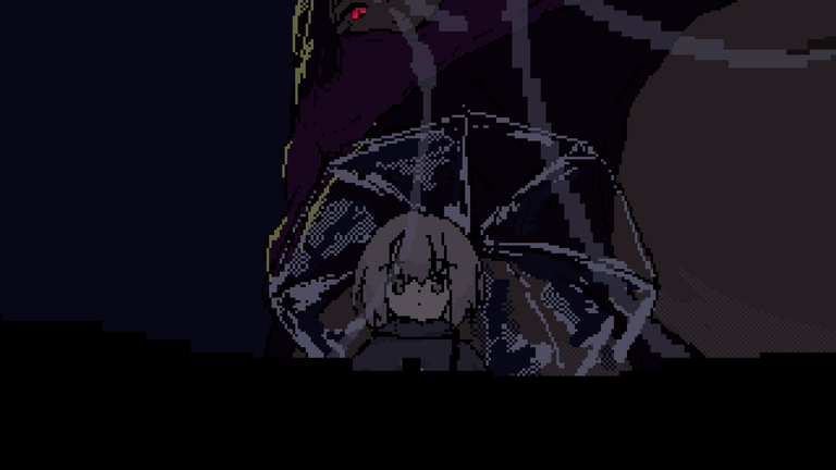The moon's reflection is eclipsed completely by the giantess Saeko.